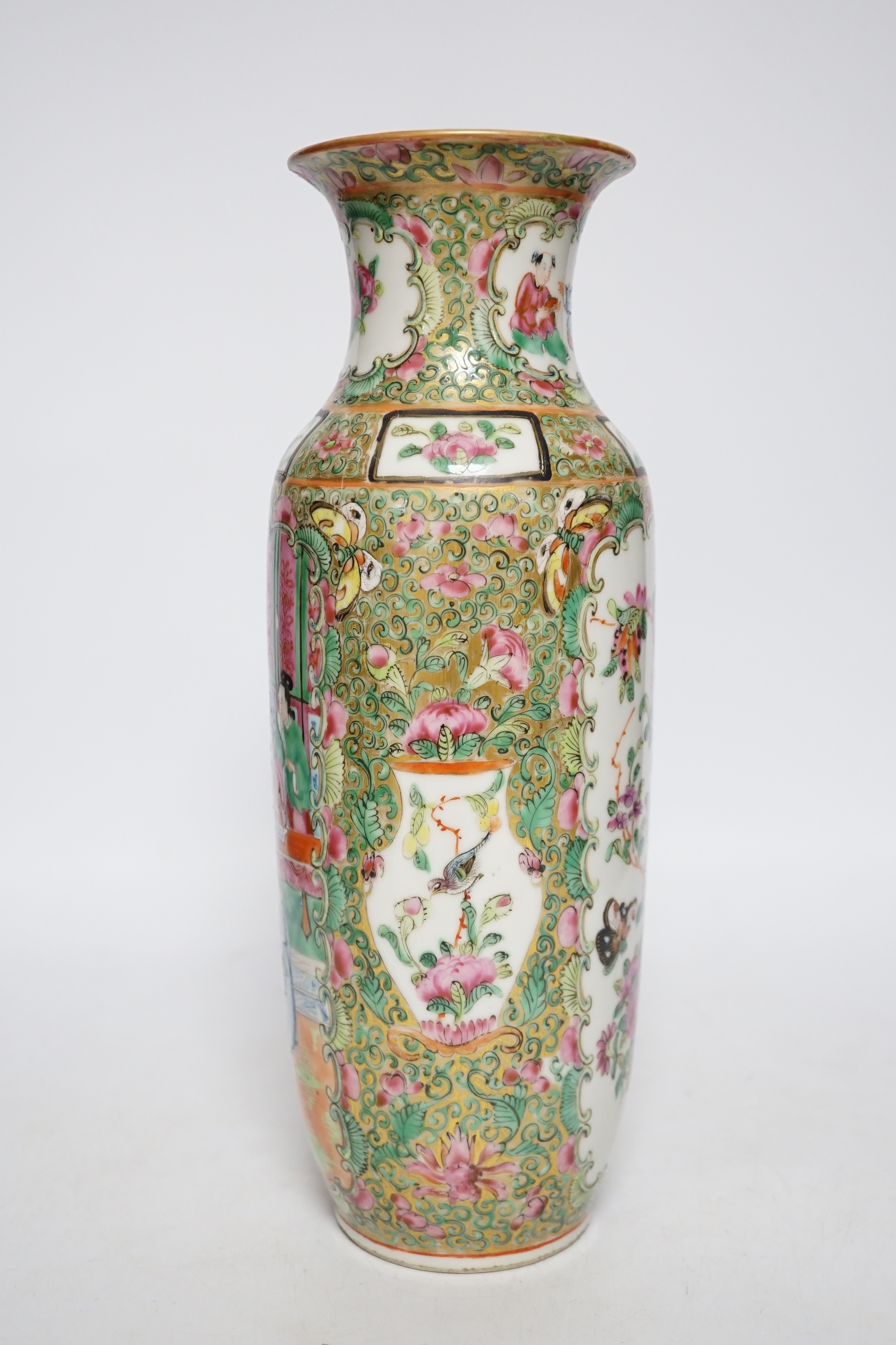 A 19th century Chinese famille rose vase, 30cm